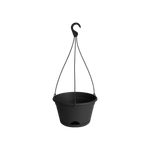 green basics hanging basket 28cm living black